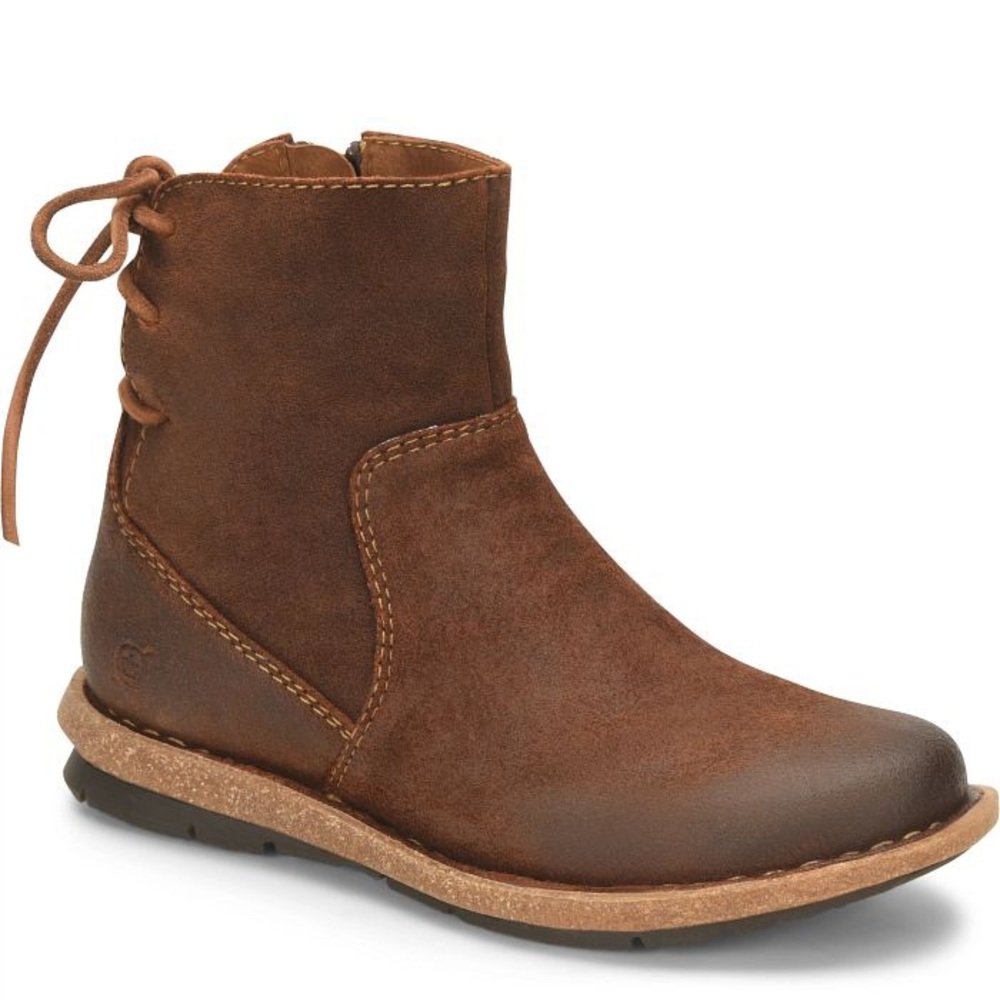 Born Taran brown leather ankle booties sz 9/40.5 EUC retails for $125